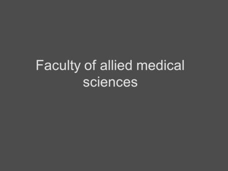 Faculty of allied medical sciences Lab SAFETY Dr. Eman El-Attar MLCC 203.