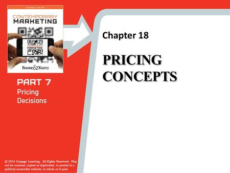 Chapter 18 © 2014 Cengage Learning. All Rights Reserved. May not be scanned, copied or duplicated, or posted to a publicly accessible website, in whole.