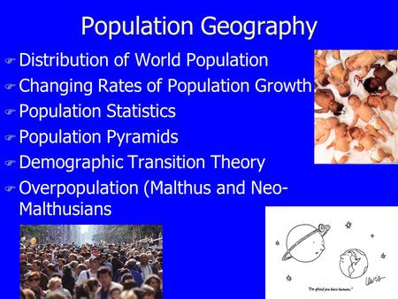 Population Geography Distribution of World Population