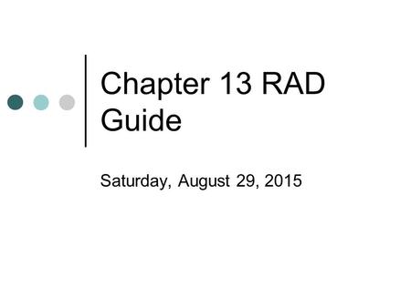 Chapter 13 RAD Guide Saturday, August 29, 2015. In what book did Thomas More (English statesman) describe his ideal state? Describe his idea. “Utopia”