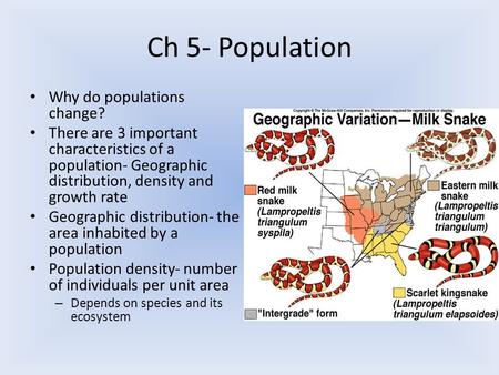 Ch 5- Population Why do populations change?