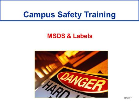 Campus Safety Training