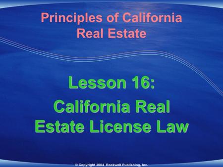 Real Estate License