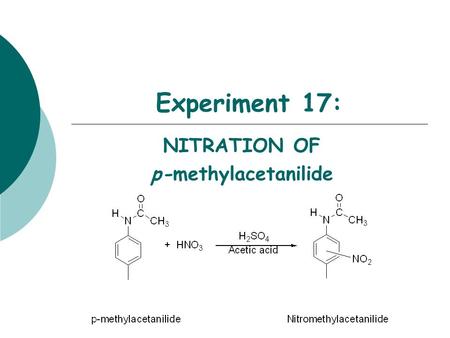 NITRATION OF p-methylacetanilide