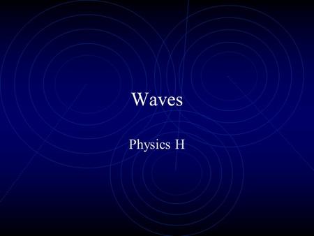 Waves Physics H.