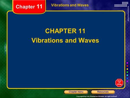 CHAPTER 11 Vibrations and Waves