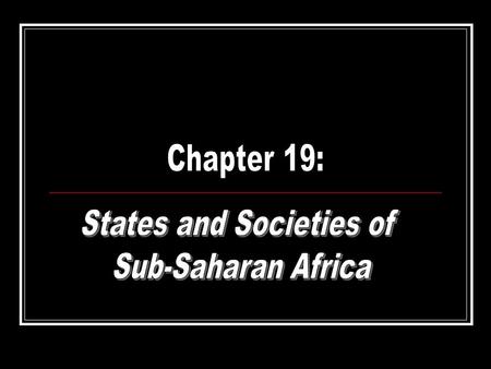 States and Societies of