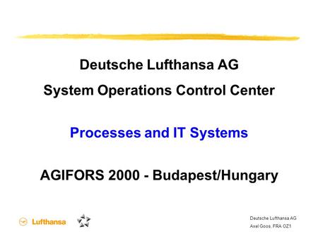 System Operations Control Center