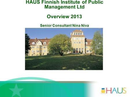 The Finnish Institute of Public Management Ltd