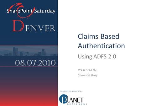 Claims Based Authentication