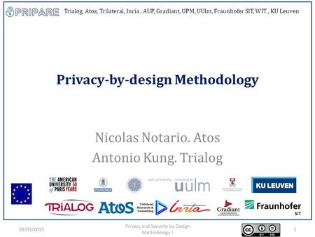 Privacy-by-design Methodology
