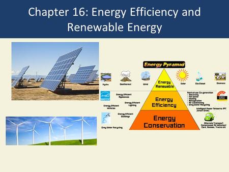 Chapter 16: Energy Efficiency and Renewable Energy.