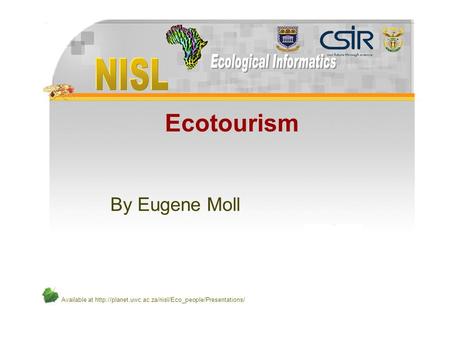 Ecotourism By Eugene Moll.