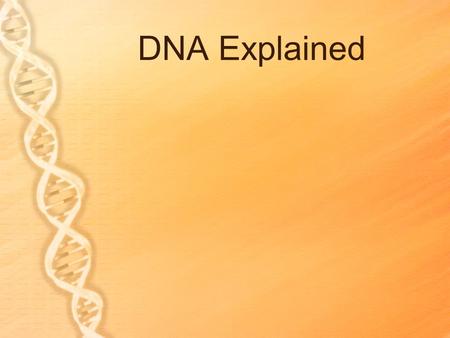 DNA Explained What we already know: The nucleus contains DNA Eukaryotes have linear DNA Prokaryotes have circular DNA DNA is copied during Interphase.