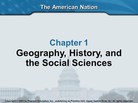 Geography, History, and the Social Sciences