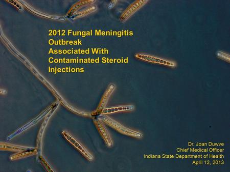2012 Fungal Meningitis Outbreak Associated With