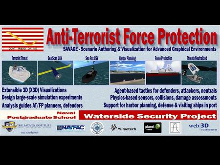 Anti-Terrorist Force Protection: Harbor Tactical 3D Simulations for Risk, Consequence Assessment Don Brutzman International Maritime Protection Symposium.
