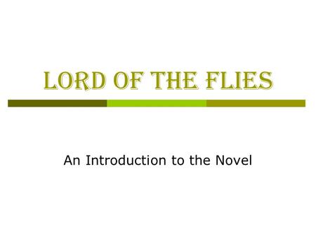 Lord of the Flies An Introduction to the Novel. About the author  William Golding was born in Cornwall, England in 1911 and died in 1993  He was educated.