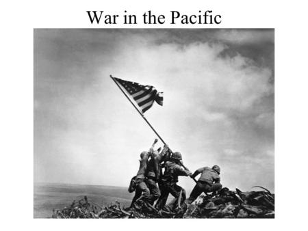 War in the Pacific. I) Roosevelt’s Respons to Japanese Aggression A) Diplomatic negotiations B) Freeze Japanese assets C) Trade Embargo (especially oil)