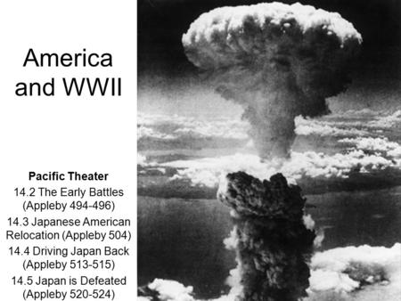 America and WWII Pacific Theater
