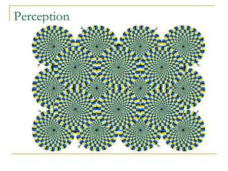 Perception. It’s not as Easy as it Looks Sensation and Perception Sensation  The process through which the senses pick up visual, auditory, and other.