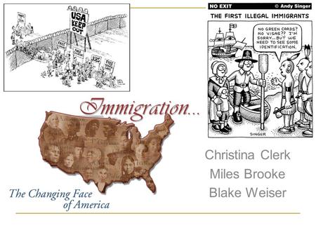 Christina Clerk Miles Brooke Blake Weiser. Common Misconceptions “Myths” Steal jobs from American workers Collect an excess of government benefits In.