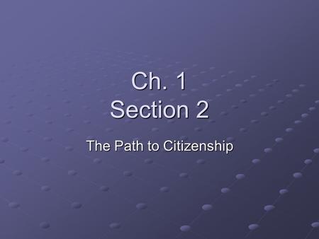 Ch. 1 Section 2 The Path to Citizenship. Who are America’s Citizens? The U.S. Constitution establishes two ways to become a citizen: - by birth - by naturalization,