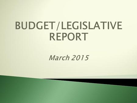 BUDGET/LEGISLATIVE REPORT March 2015. SAMHSA 2016 BUDGET HIGHLIGHTS (proposed in the President’s budget) SAPT Block Grant is level-funded ($1.8 billion).