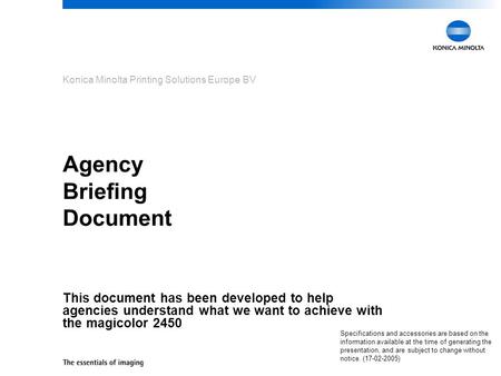 Agency Briefing Document