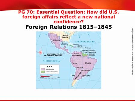 TEKS 8C: Calculate percent composition and empirical and molecular formulas. PG 70: Essential Question: How did U.S. foreign affairs reflect a new national.