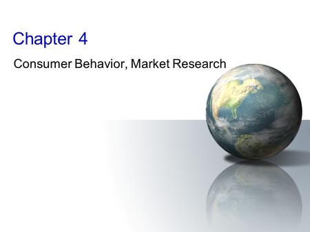 Consumer Behavior, Market Research