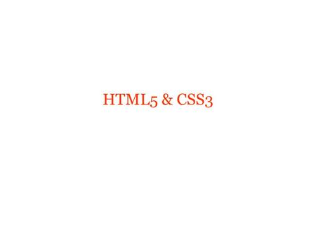 HTML5 & CSS3. Agenda  History, Vision & Feature of HTML5  Getting Started With HTML5  Structure of a Web Page  Audio and Video  HTML5 Canvas.
