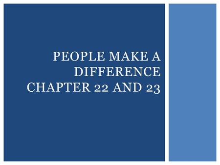 PEOPLE MAKE A DIFFERENCE CHAPTER 22 AND 23.  Government  Selecting Candidates  Nominate  Setting Goals  Platform  Planks  Providing Leadership.