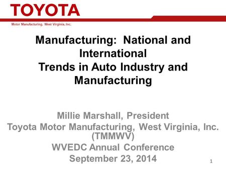 Motor Manufacturing, West Virginia, Inc.
