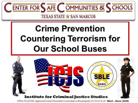 Crime Prevention Countering Terrorism for Our School Buses