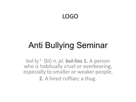 Anti Bullying Seminar LOGO