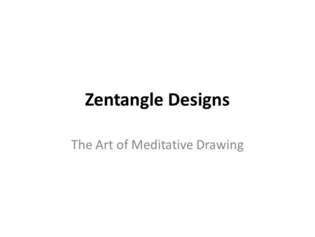 The Art of Meditative Drawing