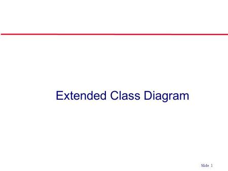 ©Ian Sommerville 2004Software Engineering, 7th edition. Chapter 4 Slide 1 Slide 1 Extended Class Diagram.
