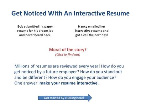 Get Noticed With An Interactive Resume
