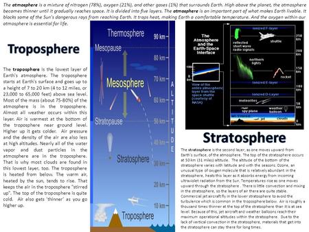 Stratosphere Troposphere