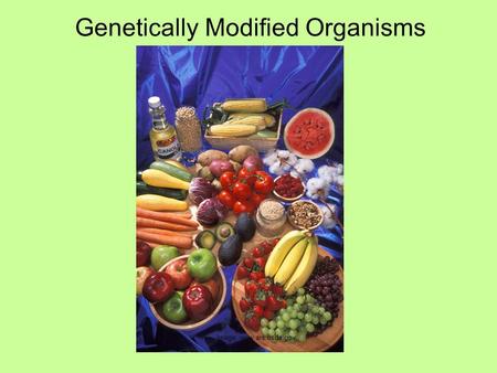 Genetically Modified Organisms