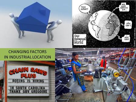 CHANGING FACTORS IN INDUSTRIAL LOCATION. CHANGING LOCATIONS REMEMBER: SITE FACTORSSITUATION FACTORS Refers to specific qualities about an actual place.