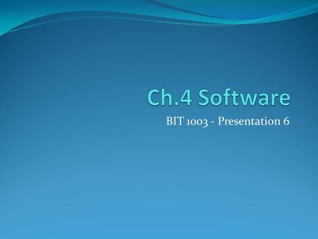 BIT 1003 - Presentation 6. Contents GENERATIONS OF LANGUAGES COMPILERS AND INTERPRETERS VIRTUAL MACHINES OBJECT-ORIENTED PROGRAMMING SCRIPTING LANGUAGES.