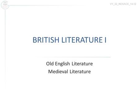 Old English Literature Medieval Literature