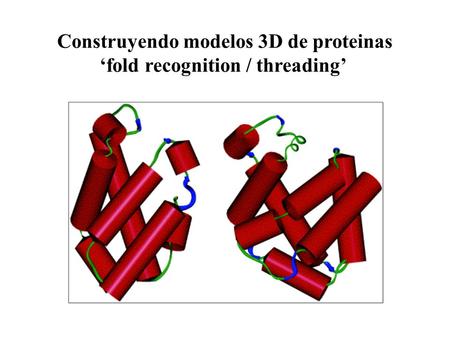 Construyendo modelos 3D de proteinas ‘fold recognition / threading’