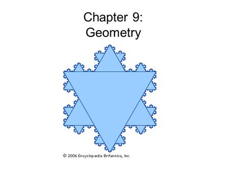 Chapter 9: Geometry.