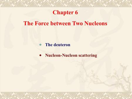 The Force between Two Nucleons