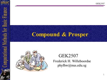 GEK2507 1 Compound & Prosper GEK2507 Frederick H. Willeboordse