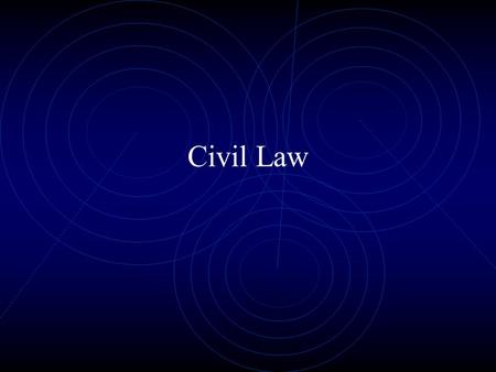 Civil Law. Sources of American Law Constitutional Law – Supreme law of the land, limits government and defines rights Statutory Law – Written by Legislative.