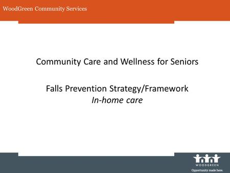 Community Care and Wellness for Seniors